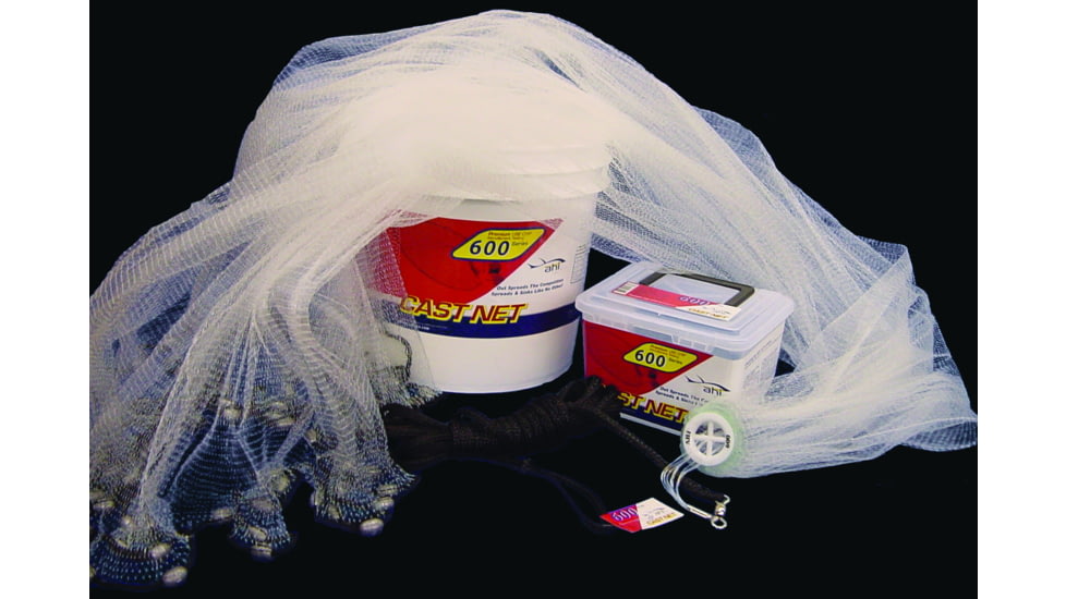 Ahi 600 Pro Series 6 Panel Cast Net 6' Clear Mono Net 1/4in Mesh, CN-606