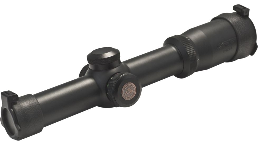 AIM Sports Inc 1-4x24G Tri-Illuminated First Focal Plane Scope/Mil-Dot Reticle/Rings JFF1424G