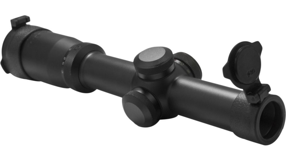 AIM Sports Inc 1-4x24G Tri-Illuminated First Focal Plane Scope/Mil-Dot Reticle/Rings JFF1424G