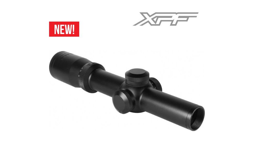 AIM Sports Inc 1-4x24G Tri-Illuminated First Focal Plane Scope/Mil-Dot Reticle/Rings JFF1424G