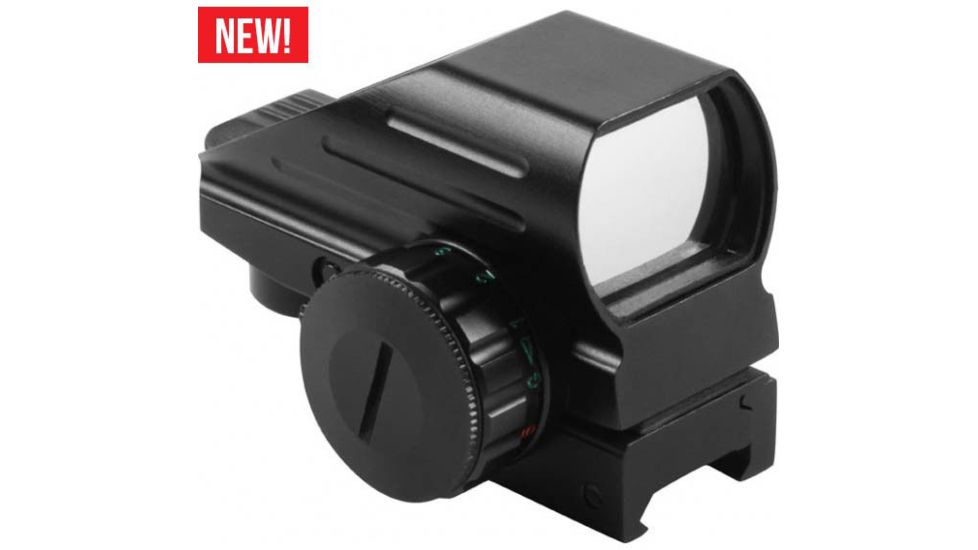 AIM Sports Inc 1x33 Dual Illuminated Red/Green Reflex 4 Reticle Dot Sight w/ Weaver/Picatinny Mount RT4-06C, EDEMO3