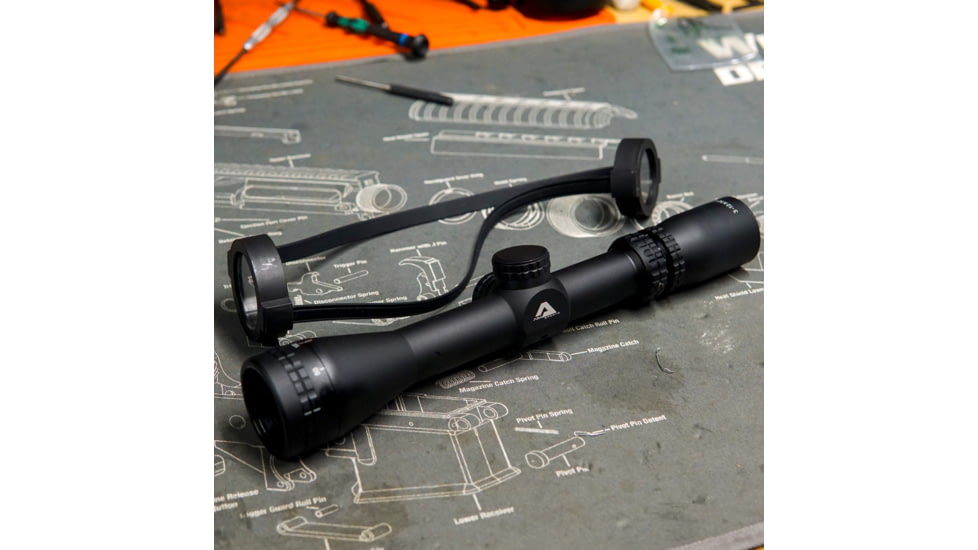 AIM Sports Inc 3-12X32 1 In. Scout Scope With Ao &amp; Mil-Dot Reticle, Black, Medium, J3HD31232M