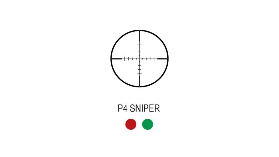 AIM Sports Inc 3-9X40 Dual Illuminated Rifle Scope w/ Cut Sunshade, Black, Medium, P4 Sniper JTSDP3940G-N