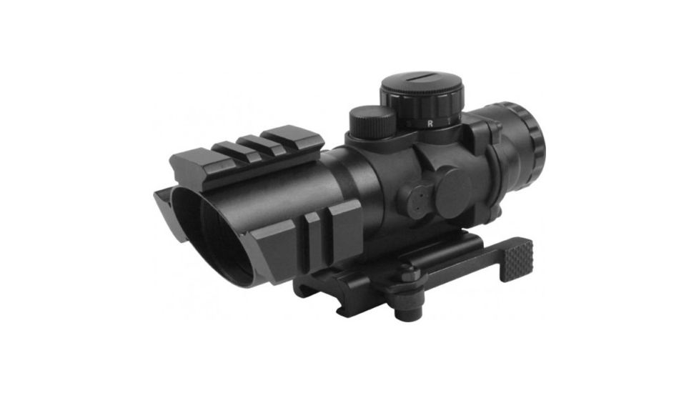 AIM Sports Inc 4X32 Tri-Ill. Scope, Black, Medium, Tri-Rail/Qrm/Arrow JTCTQ432G