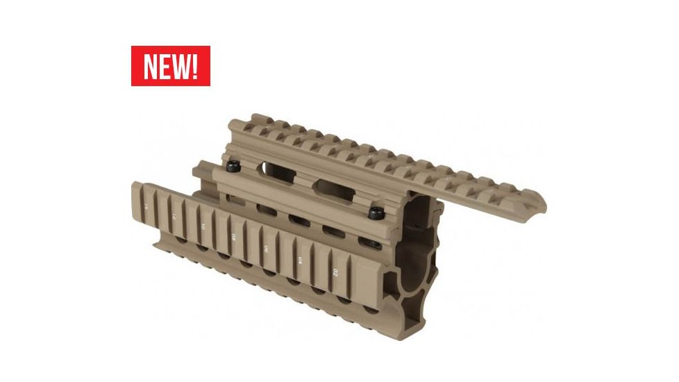 AIM Sports Inc AK/Romanian Tactical Quad Rail Mount/Tan MKF03Q