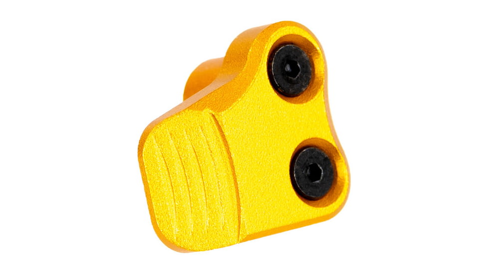 AIM Sports Inc AR-10/AR-15 Oversized AR Mag Release Extension, Anodized Gold, 810099631388