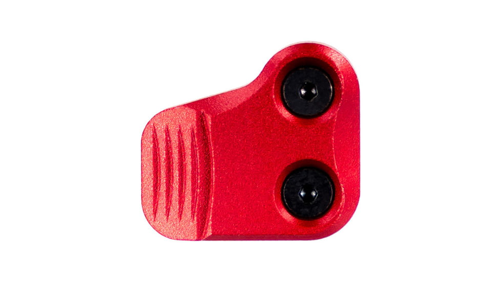AIM Sports Inc AR-10/AR-15 Oversized AR Mag Release Extension, Anodized Red, 810099631371