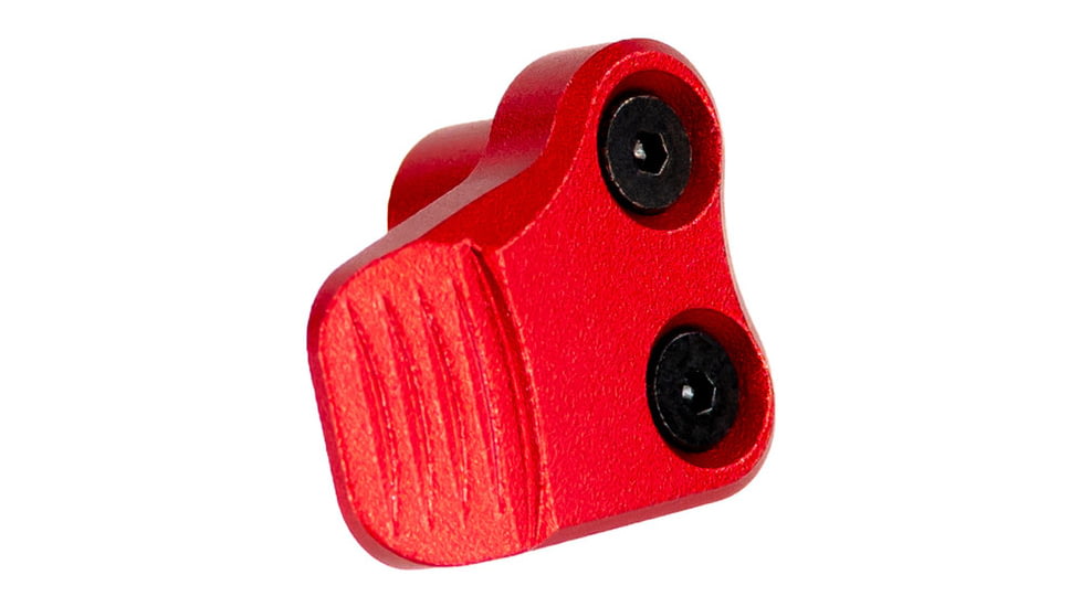 AIM Sports Inc AR-10/AR-15 Oversized AR Mag Release Extension, Anodized Red, 810099631371