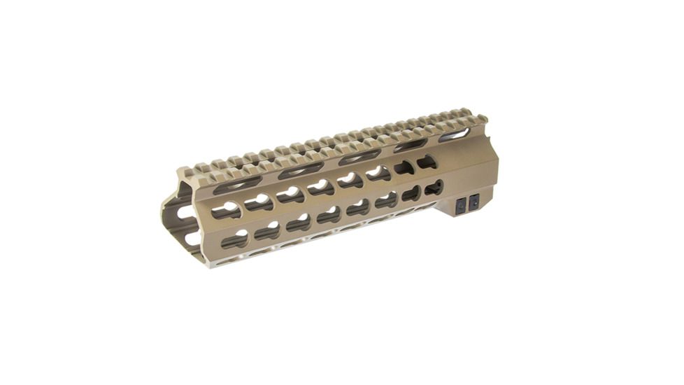 AIM Sports Inc AR-15 Free Float Keymod Handguard, 10 inch, Thin-film ceramic coating, Flat Dark Earth Tan, MTK556C-CFT