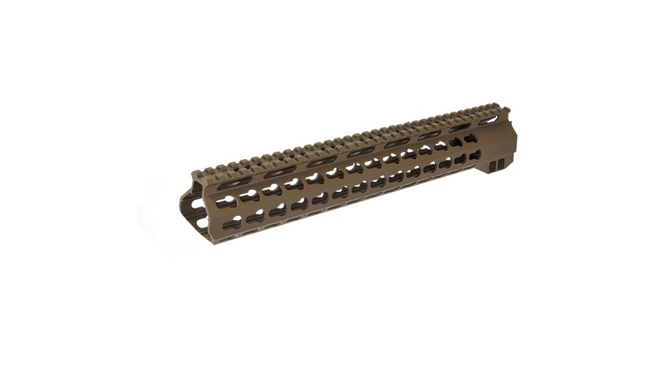 AIM Sports Inc AR-15 Free Float Keymod Handguard, 13.5 inch, Thin-film ceramic coating, Burnt Bronze, MTK556M-CBB