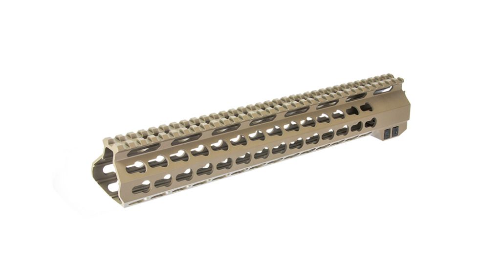 AIM Sports Inc AR-15 Free Float Keymod Handguard, 13.5 inch, Thin-film ceramic coating, Flat Dark Earth Tan, MTK556M-CFT