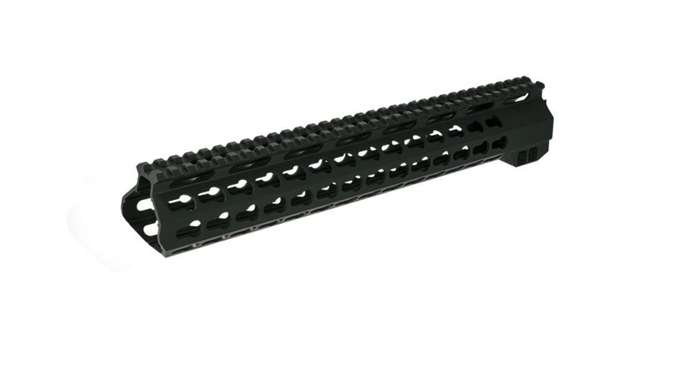AIM Sports Inc AR-15 Free Float Keymod Handguard, 13.5 inch, Thin-film ceramic coating, Battle Grey, MTK556M-COG