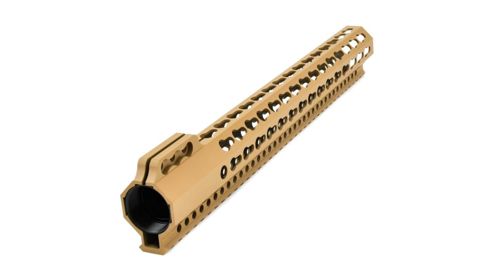 AIM Sports Inc AR-15 Free Float Keymod Handguard, 15 inch, Cerakote, Flat Dark Earth Tan, MTK556R-CFT