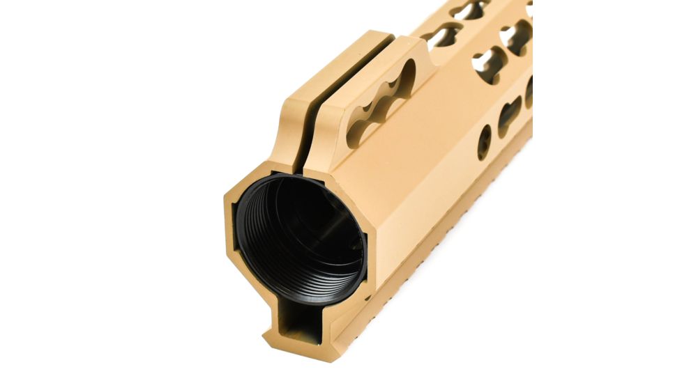 AIM Sports Inc AR-15 Free Float Keymod Handguard, 15 inch, Cerakote, Flat Dark Earth Tan, MTK556R-CFT