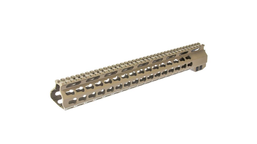 AIM Sports Inc AR-15 Free Float Keymod Handguard, 15 inch, Thin-film ceramic coating, Flat Dark Earth Tan, MTK556R-CFT