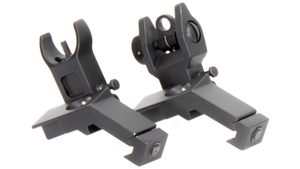 AIM Sports Inc AR Low Profile 45 Degree Flip-Up Sight Set, Black, Small, MT45FS