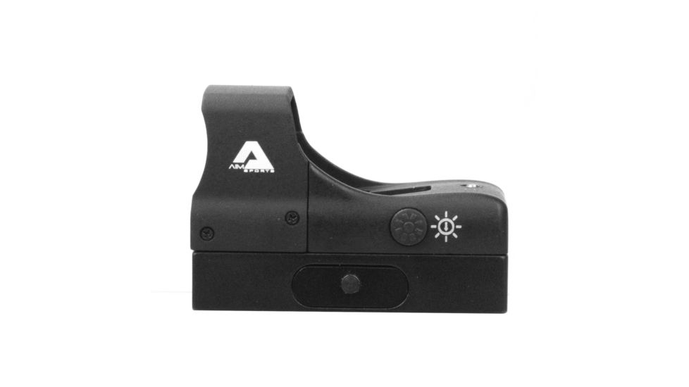AIM Sports Inc Compact 1x27mm Red Dot Reflex Sigh, 3.5 MOA Dot Sight, Aircraft Grade Aluminum, Black, RT5-C1, EDEMO1