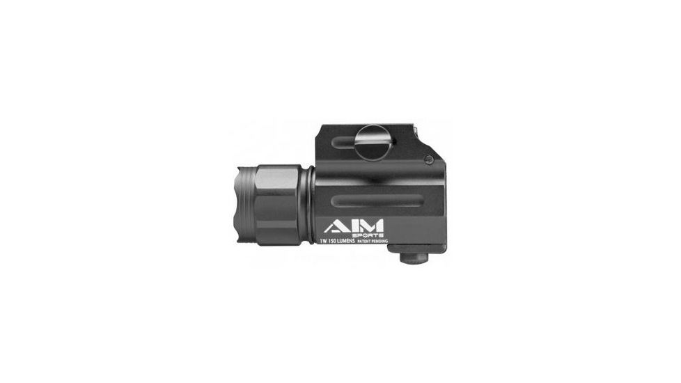 AIM Sports Inc Compact Weapon Light with QR Mount, 220 Lumens, Black FQ220C