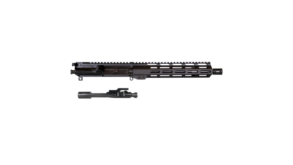 AIM Sports Inc Complete AR Pistol Upper Receiver w/ BCG, 5.56 NATO, 10.5in Barrel, M4 Profile, Carbine, 1-8 Twist, 1/2x28 Thread, 10M-LOK Free Float Handguard, A2 Birdcage Flash Hider, Nitride, Black, AR5CUB8