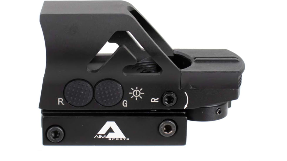 EDEMO AIM Sports Inc Dual-Illumination 1x34mm Red Dot Reflex Sigh W/4 reticle patterns, Red/Green Dot Reticle, Aircraft Grade Aluminum, Black, RT5-06C, EDEMO1