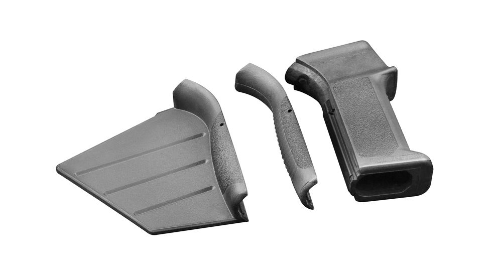 AIM Sports Inc Featureless AK Pistol Grip, w/ Fin Backstrap, Black, PJFAKG