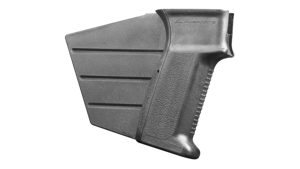 AIM Sports Inc Featureless AK Pistol Grip, w/ Fin Backstrap, Black, PJFAKG