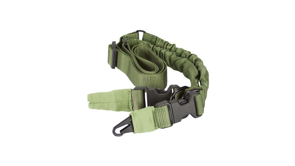AIM Sports Inc Two One Point Bungee Sling/Steel Clip/Sleeve (Heavy Duty)/Green AOPS02G