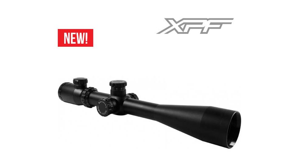 AIM Sports Inc XPF Series 10-40x50 Dual Illuminated Rifle Scope w/Side Parallex/Rangefinder Reticle JXPFR104050G