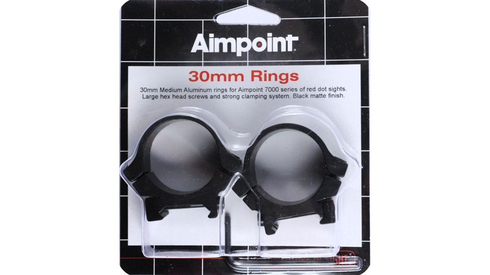 AimPoint 30mm Rifle Scope Ring, Black 12229