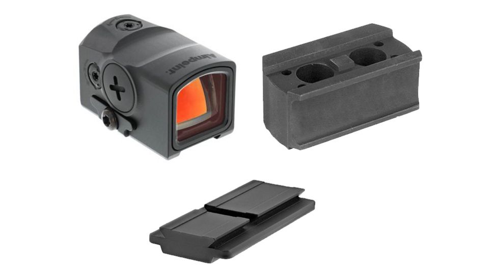 Aimpoint Acro P-1 Red Dot Reflex Sight, 3.5 MOA Dot Reticle, w/ Micro Spacer, Black, Semi Matte, Anodized, 200504-KIT1