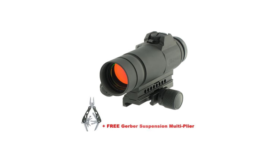Aimpoint CompM4s Red Dot Reflex Sight, 2 MOA Dot Reticle, w/ Multi-Plier, Black, Semi Matte, Anodized, 12172-KIT