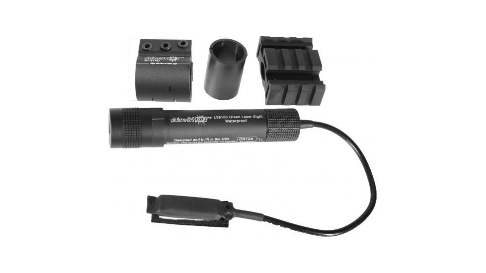 AimSHOT LS8100 Laser w/ MT61167 rail mount, MT61172 QR mount, BLK KT81072