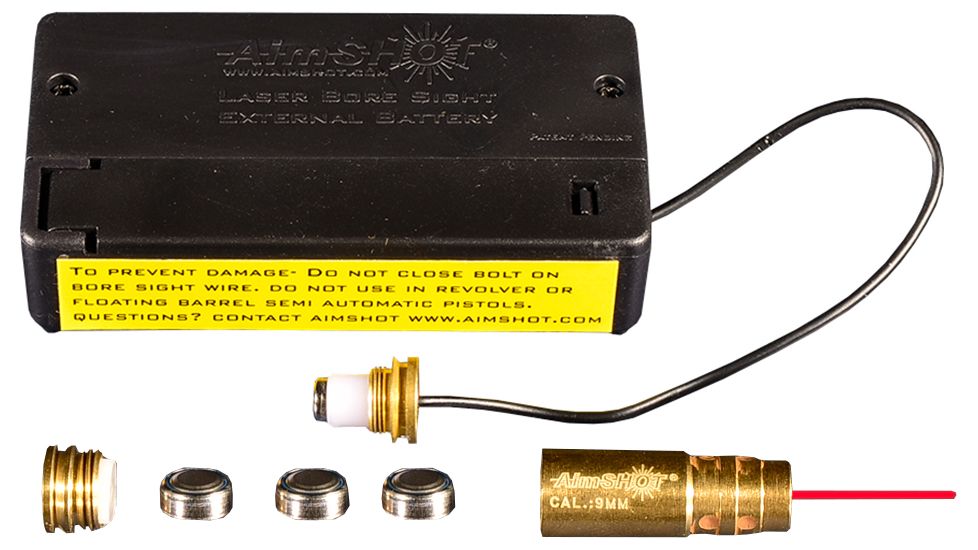 AimShot Modular 9mm Laser Bore Sight with External and Standard Batteries MBS9