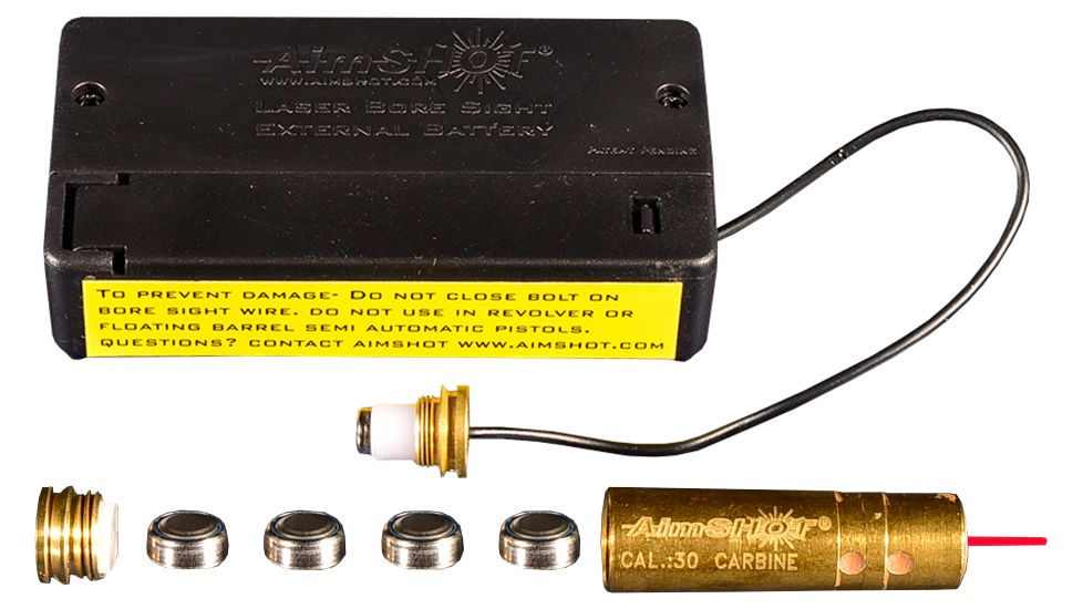 AimShot Modular 30 Carbine Laser Bore Sight with External and Standard Batteries MBS30
