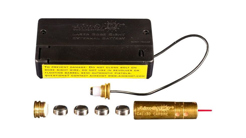 AimShot Modular 30 Carbine Laser Bore Sight with External and Standard Batteries MBS30