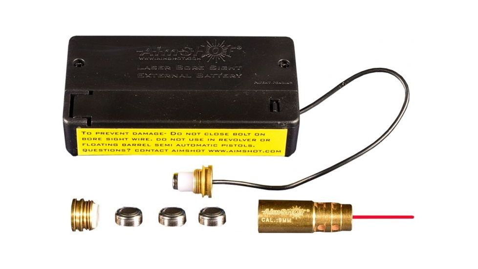 AimShot Modular 9mm Laser Bore Sight with External and Standard Batteries MBS9