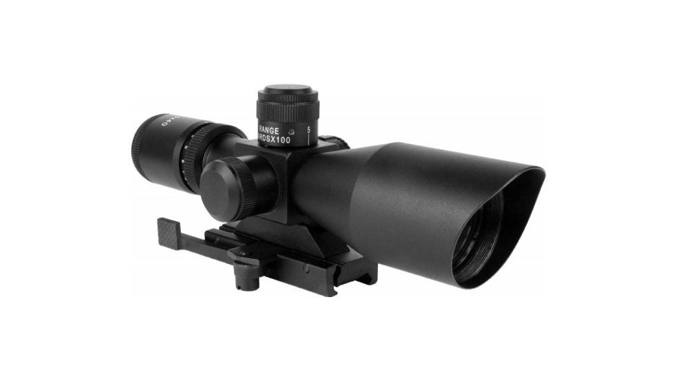 AimSports 2.5-10X40 Dual Ill. Scope /QRM/Rangefinder, Black JTSDR251040G