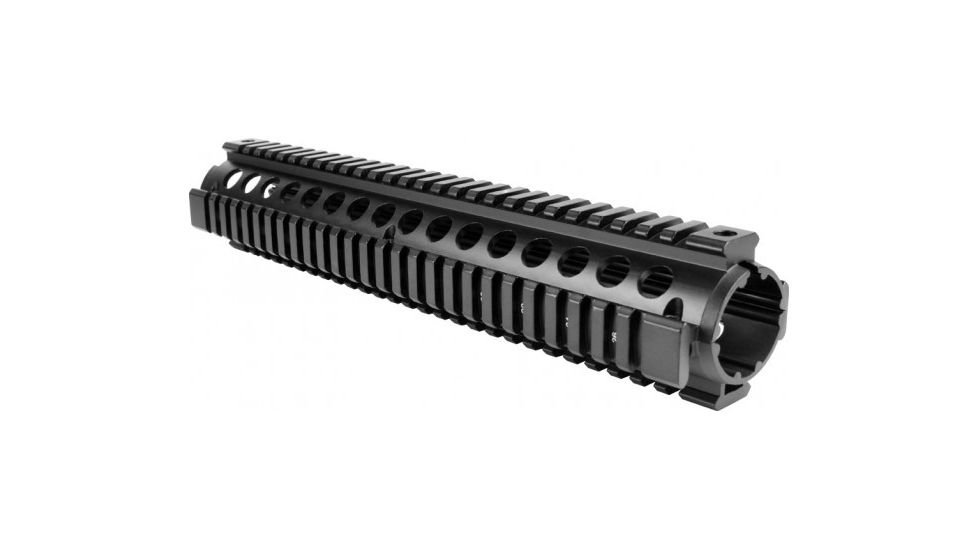 AimSports AR Rifle Length Quad Rail/V2, Black MT051, EDEMO3