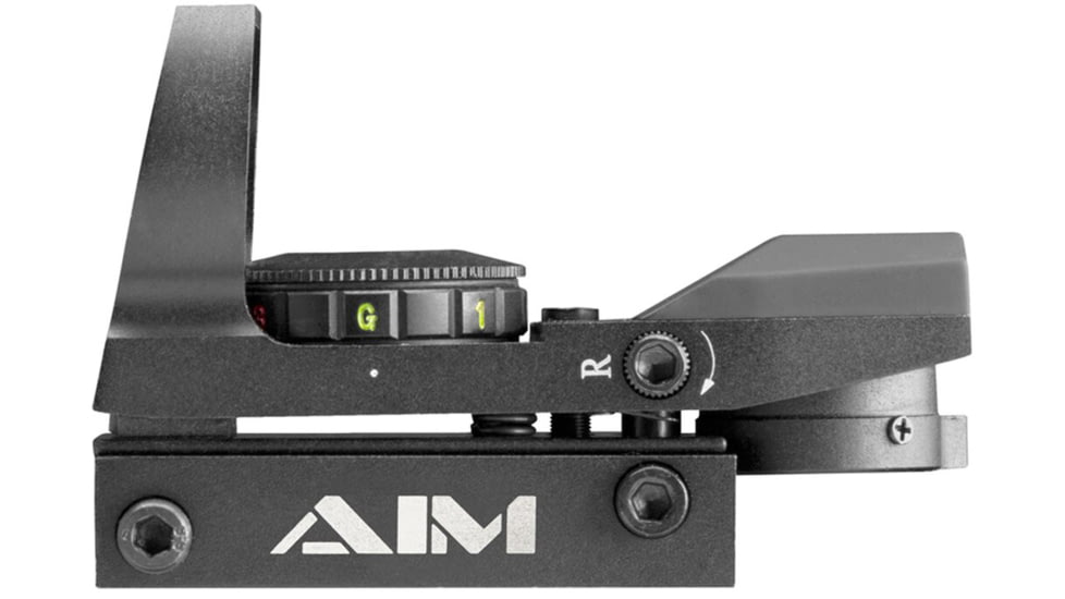 AimSports Dual Ill. Red Dot Sight 4 Different Reticles, Black, Red-Green RT4-03, EDEMO2