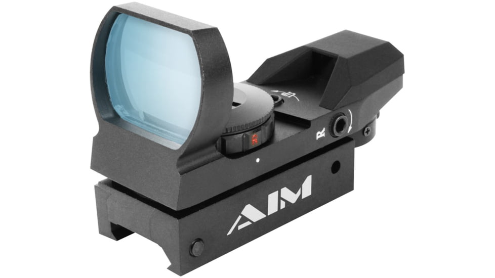 USED AimSports Dual Ill. Red Dot Sight 4 Different Reticles, Black, Red-Green RT4-03, EDEMO1