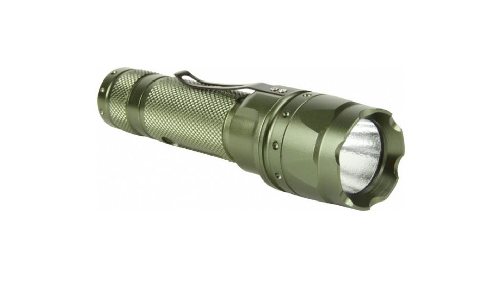 AimSports Flashlight 180 Lumens w/ Offset Mount/Green, Metallic Green FHD180G