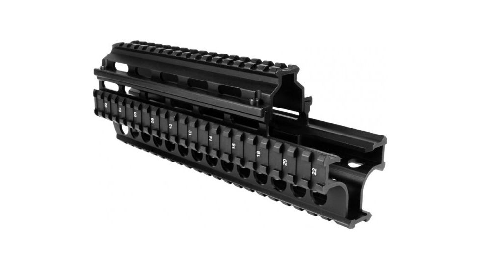 AimSports Saiga 762.39 Quad Rail Mount w/ Covers, Black MTSG01