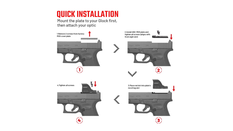 AIMWIN AN2 Adapter Plate Glock MOS to RMR