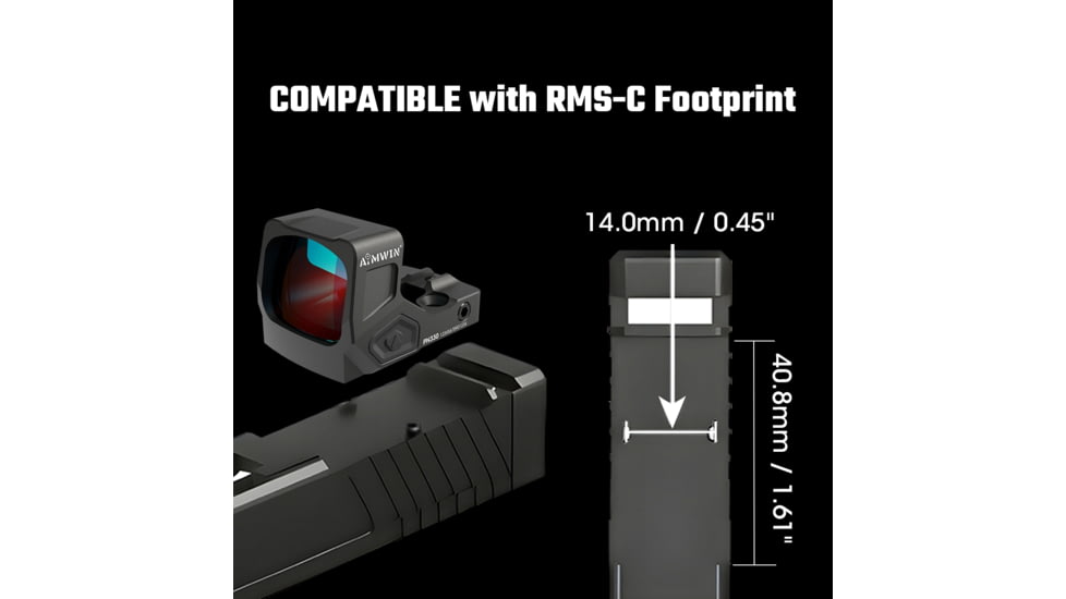 AIMWIN PN330 Red Dot Sight RMSc Footprint
