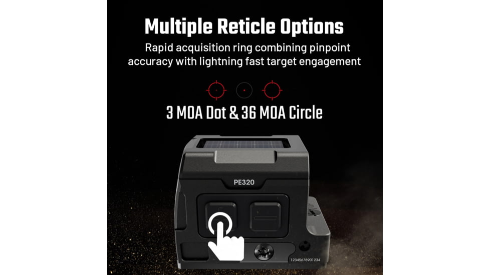 AIMWIN PE320 Enclosed Emitter Red Dot Sight, Black, PE320