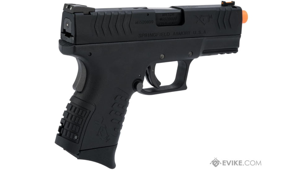 Air Venturi Springfield Armory Licensed XDM Gas Blowback Airsoft Training Pistol, 3.8 Compact, Black, SA-XDM38GBB6-B