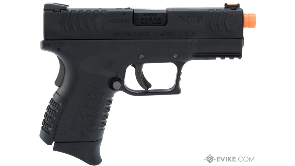 Air Venturi Springfield Armory Licensed XDM Gas Blowback Airsoft Training Pistol, 3.8 Compact, Black, SA-XDM38GBB6-B