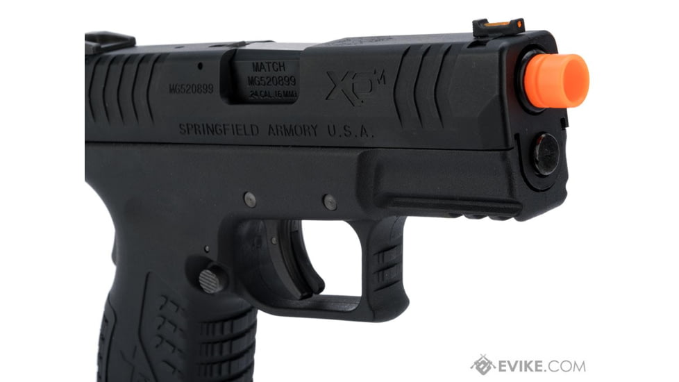 Air Venturi Springfield Armory Licensed XDM Gas Blowback Airsoft Training Pistol, 3.8 Compact, Black, SA-XDM38GBB6-B