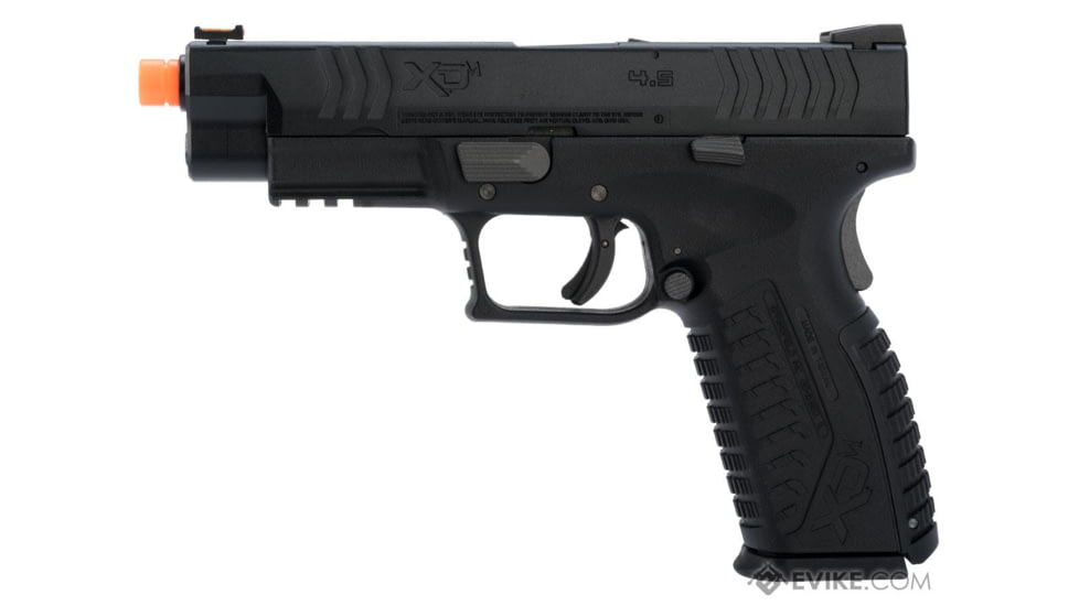 Air Venturi Springfield Armory Licensed XDM Gas Blowback Airsoft Training Pistol, 4.5 Duty, Black, SA-XDM45CBB6-B