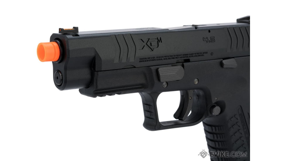 Air Venturi Springfield Armory Licensed XDM Gas Blowback Airsoft Training Pistol, 4.5 Duty, Black, SA-XDM45CBB6-B